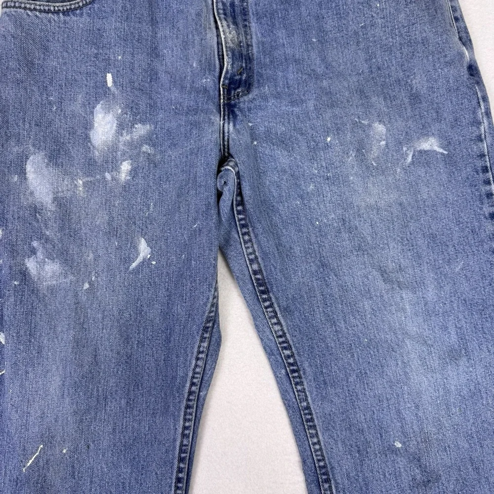 Vintage 1999 Levi's SilverTab‎ Straight Loose 33x30 Paint Splatter USA Skater